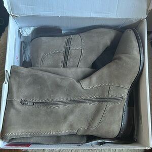 Knee high grey boots